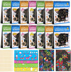 POKONBOY 16 Pack Scratch Arts and Crafts Notebooks, Scratch Note Pads by POKONBOY
