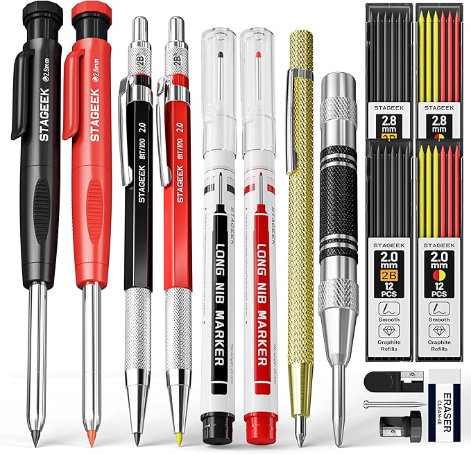 STAGEEK 17 Pack Carpenter Pencil Set by STAGEEK