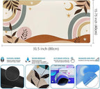 Boho Desk Mat, Abstract Retro Plant Large Mouse Pad, XXL Gaming Large Mousepad - Image 3