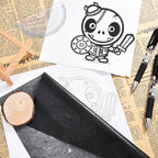 Hotop 100 Sheets Carbon Transfer Paper, Canvas and Other Art Surfaces - Image 3