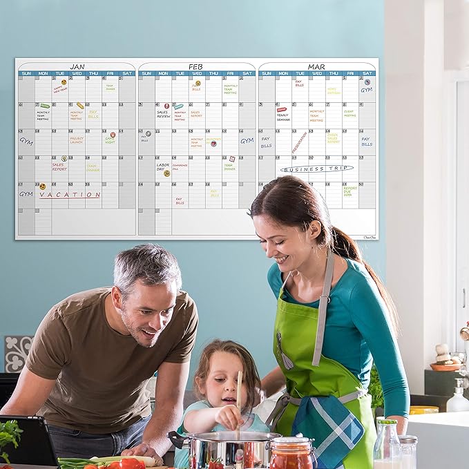 CLEVER CLEAN Large Dry Erase Wall Calendar - Image 6