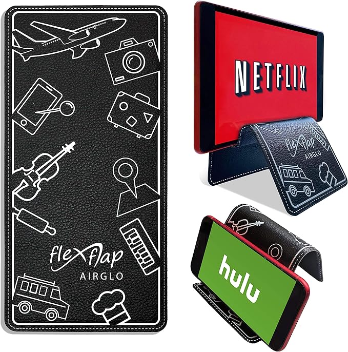 Airplane Travel Essentials for Flying Flex Flap Cell Phone Holder & Flexible by AIRGLO