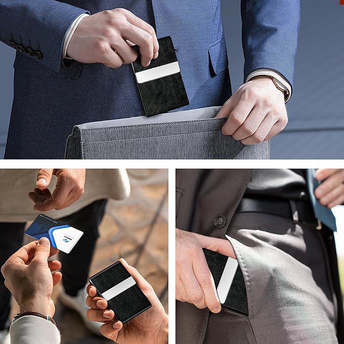 DMFLY Business Card Holder for Women or Men, Business Card Case - Image 6