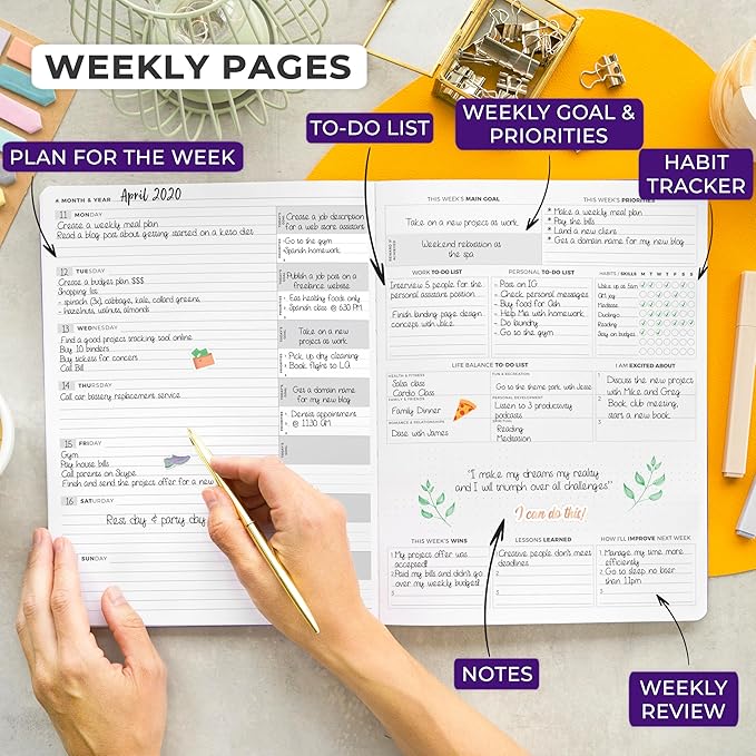 Clever Fox Planner PRO Light – Weekly & Monthly Life Planner to Increase - Image 3