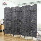 HOMCOM Room Divider, 6 Panel Folding Privacy Screen, 5.6' Tall Freestanding - Image 2