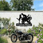Custom Motorcycle Couple Metal Signs Personalized Biker Couple Name Sign Custom - Image 6