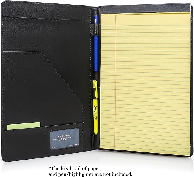 Legal Size Padfolio, 8.5 x 14 Inch Portfolio Folder - Image 2
