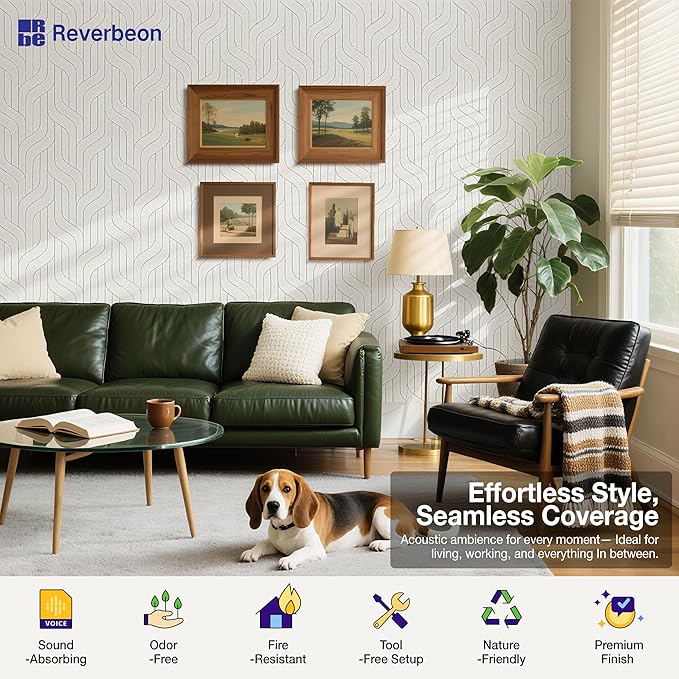 Reverbeon 6 PCS Acoustic Panels, 23.6x23.6 Inch Sound Absorbing Panels - Image 5