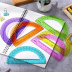 EBOOT 24 Pack Plastic Protractors Math Protractor 180 Degrees 6 Inch - Image 6