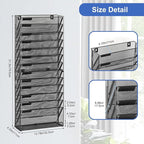 EasyPAG Wall File Holder 14 Tier Mesh Hanging Folder Organizer - Image 3