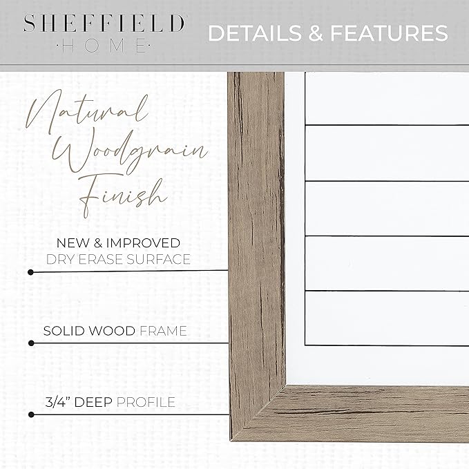 Sheffield Home Set of Two Family Planner Dry Erase Boards Featuring, Chore Chart - Image 5