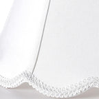 GO&SO Off White Bell Lamp Shade Medium, Scalloped Lampshade Braids - Image 3