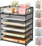 Subekyu 6 Tier Paper Organizer for Desk - Image 2