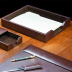 DACASSO Bonded Leather Desktop Letter Tray - Image 7