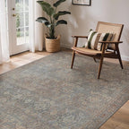 GENIMO 9x12 Area Rugs for Living Room, Machine Washable Non Slip Vintage Rugs by GENIMO