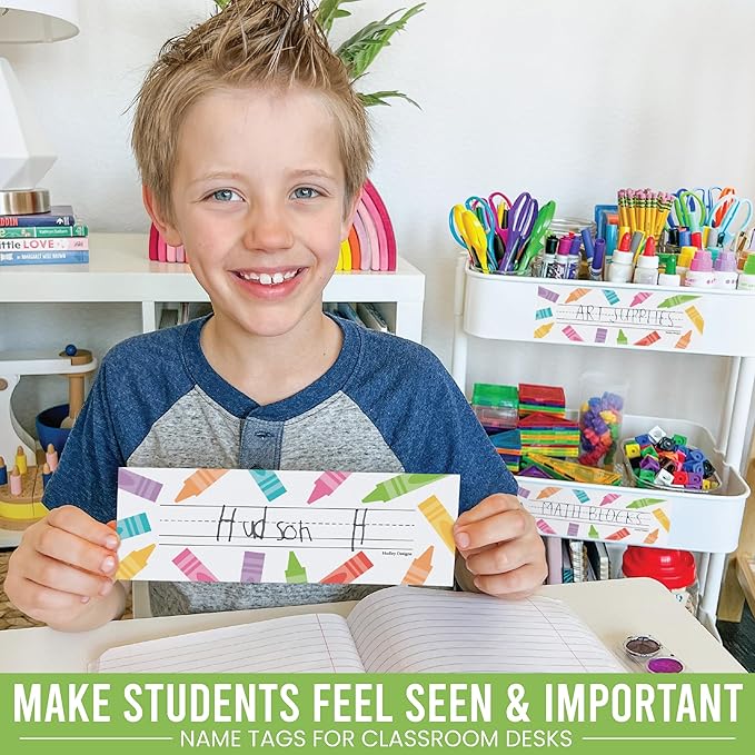 Desk Name Tags for Classroom -25 Student Name Plates for Classroom Kindergarten - Image 2