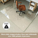 Koonmi Tempered Glass Chair Mat - Image 2