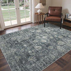 GENIMO 8x10 Area Rugs for Living Room, Machine Washable Non Slip Vintage Rugs by GENIMO