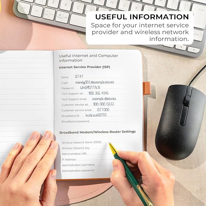 Clever Fox Password Book with alphabetical tabs. Internet Address Organizer - Image 5