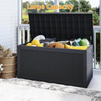 Yardgrace 320 Gallon Outdoor Storage Box Waterproof, Resin Deck Boxes - Image 4