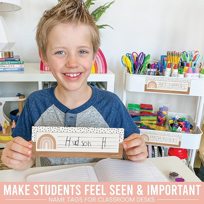 Desk Name Tags for Classroom -25 Student Name Plates for Classroom Kindergarten - Image 2