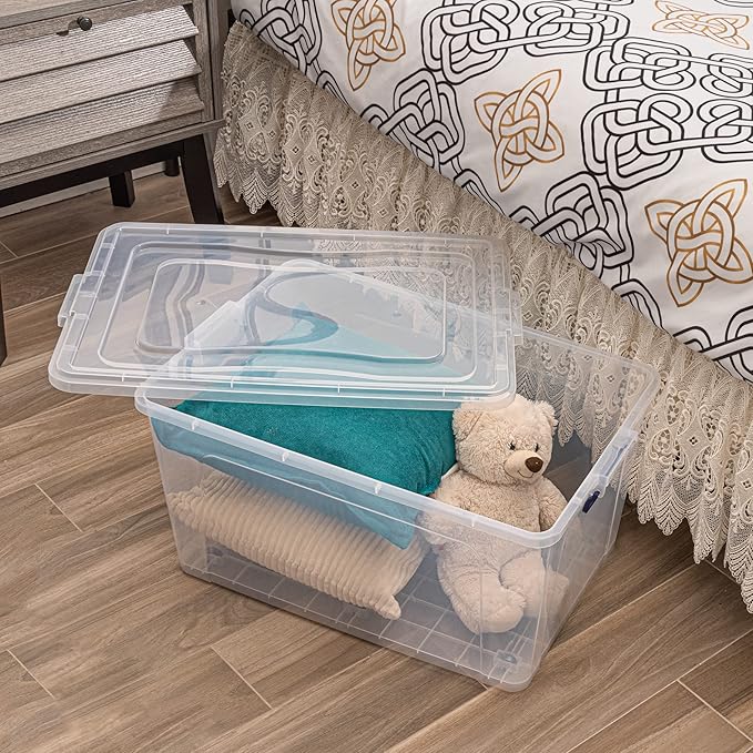 Superio Storage Bins with Lids, Stackable Totes, BPA Free, Odor Free, Organizer - Image 8