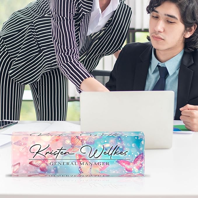 Personalized Name Plate for Desk Custom Acrylic Desk Name Plate Custom Employee - Image 2