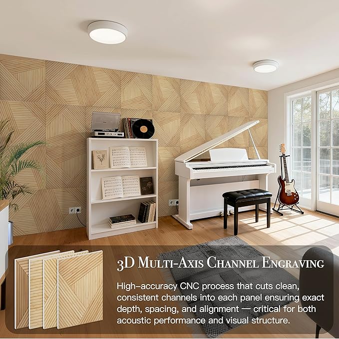 Soon Global Acoustical Wall Panels, 6-Piece 23.62 X 23.62 Inches Art Acoustic - Image 7
