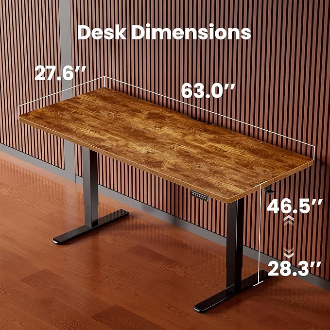 ErGear Height Adjustable Electric Standing Desk, 63 x 28 Inches Sit Stand up - Image 3
