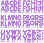 Large Letter Stickers Glitter,264 Pcs Bulletin Board Letter 2.5Inch(Purple) | 24 Sheets,Alphabet Stickers,Vinyl,Self Adhesive, Letters for Poster Board,Display,Mailbox,Crafts,Office,Home,Classroom Decor