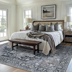 GENIMO 9x12 Area Rugs for Living Room, Machine Washable Non Slip Vintage Rugs - Image 8