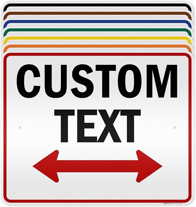 Custom Arrow, Custom Directional Sign, Two Way Arrow, 24x30 Inches, 3M EGP by MySignCenter