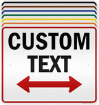 Custom Arrow, Custom Directional Sign, Two Way Arrow, 24x30 Inches, 3M EGP by MySignCenter