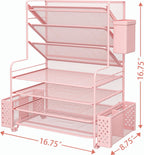 simple trending 7 tier desk file organizer, letter, close-up detail