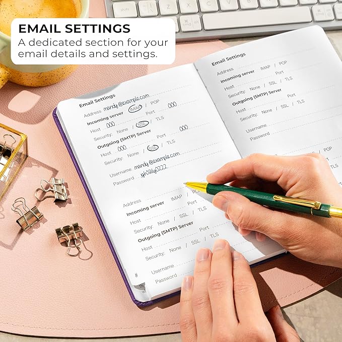 Clever Fox Password Book with alphabetical tabs. Internet Address Organizer - Image 4