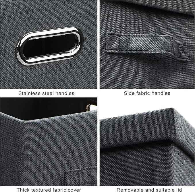 Graciadeco Medium 15" 21 Quart Collapsible Stackable Storage Bins - Image 7