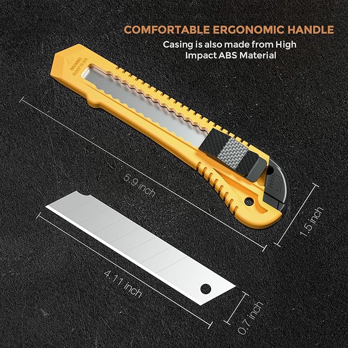 Nicpro 10 Pack Utility Knife Set, Retractable Box Cutters - Image 4