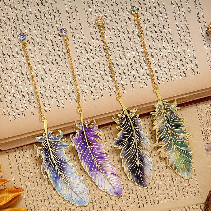 Feather-Shaped Metal Bookmarks - Image 2