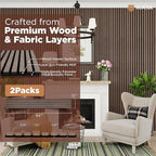 Avana Acoustic Wood Wall Panels – 94.4 X 12.6 Inch Walnut Acoustic Panels 2 PCs - Image 4