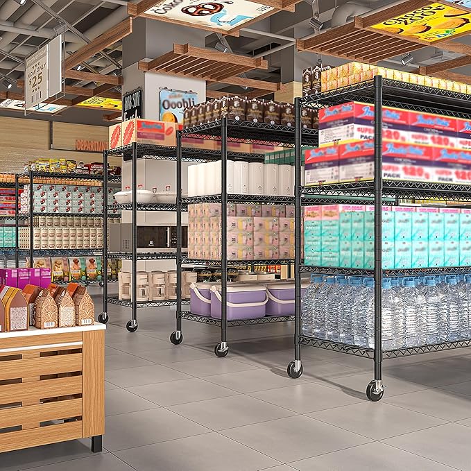 REIBII 60''W Storage Shelves 2399LBS Wire Shelving - Image 9