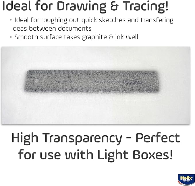 Helix - Sketch & Tracing Paper Roll - 18 Inch by 50 Yards - Transparent - Image 2