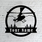 Personalized Metal Airplane Wall Art, Airplane Name Sign, Customized Pilot Name by Unknown