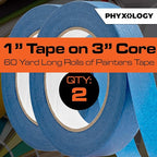 No-Residue 1 Inch, 60 Yard Blue Painters Tape 2 Pk. Easy-Tear, Pro-Grade - Image 3