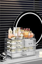 ZHIAI Stackable Storage Drawers, Acrylic Bathroom Counter Organizer Clear - Image 4