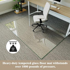 Koonmi Tempered Glass Chair Mat - Image 2