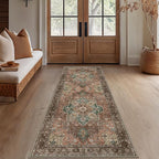 GENIMO 2'6"x8 Runner Rugs for Hallway, Machine Washable Non Slip Vintage Rugs - Image 3