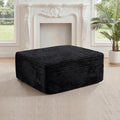 27.56'' plush fluffy corduroy poofy ottoman in a, main product view