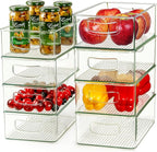 Hudgan Clear Storage Bins 8 Packs by HUDGAN