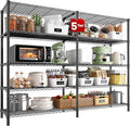 REIBII 5 Tier Wire Shelving Storage Shelves Loads 1430LBS by REIBII