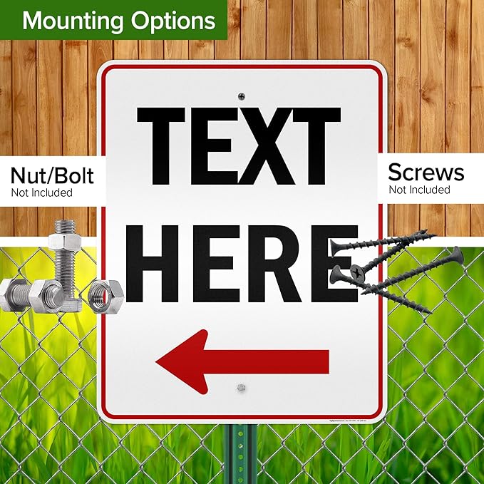 Custom Arrow, Custom Directional Sign, Left Arrow, 24x30 Inches, 3M EGP - Image 5